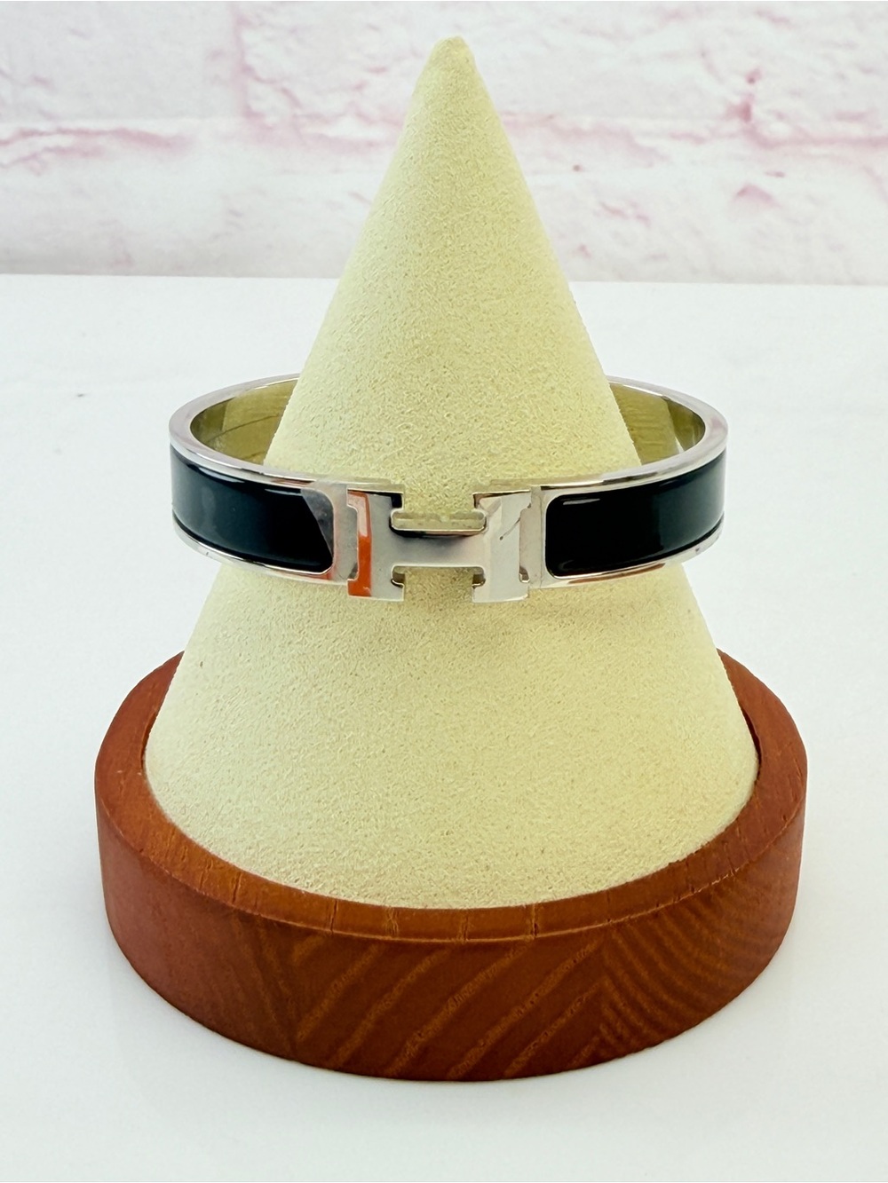 Hermès Clic H Enamel Bracelet Bangle ST 0292 Made in France